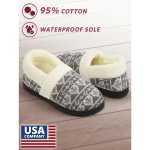 Bergman Kelly Warm Knit House Slippers for Women (Arctic Love Collection - Booties Style), US Company